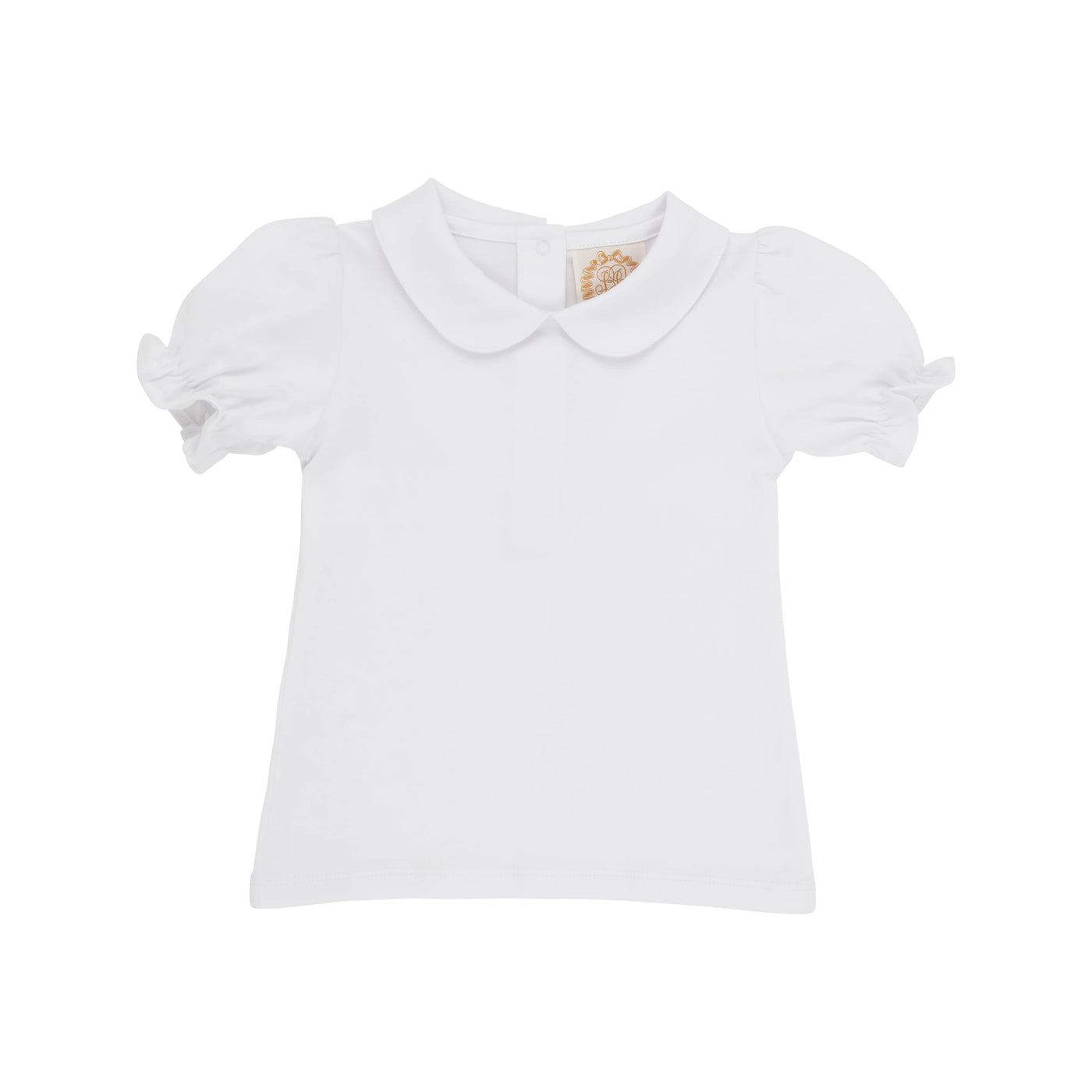 Worth Avenue White Maude's Peter Pan Collar Shirt & Onesie (Short Sleeve Pima)