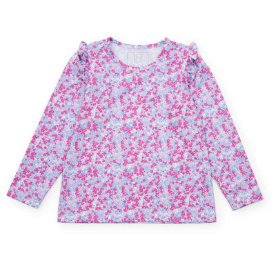 Preppy Petals Mia Girls' Longsleeve Performance Top by LH Sport