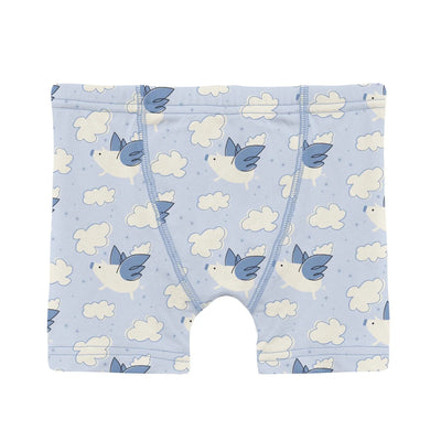 Dew Flying Pigs Print Boy's Boxer Brief