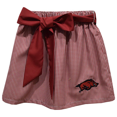 Arkansas Razorback Red Gingham Skirt Set