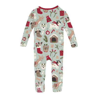 Print Convertible Coverall- Aloe Christmas Dogs