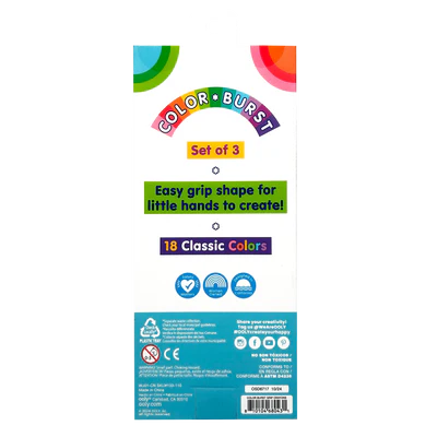 Color Burst Grip Crayons