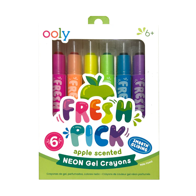 Fresh Pick Apple Scented Gel Crayons - Set of 6