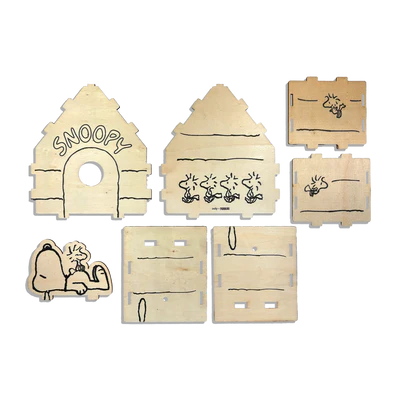 OOLY x Peanuts: Color-in' Wooden  Birdhouse Kit