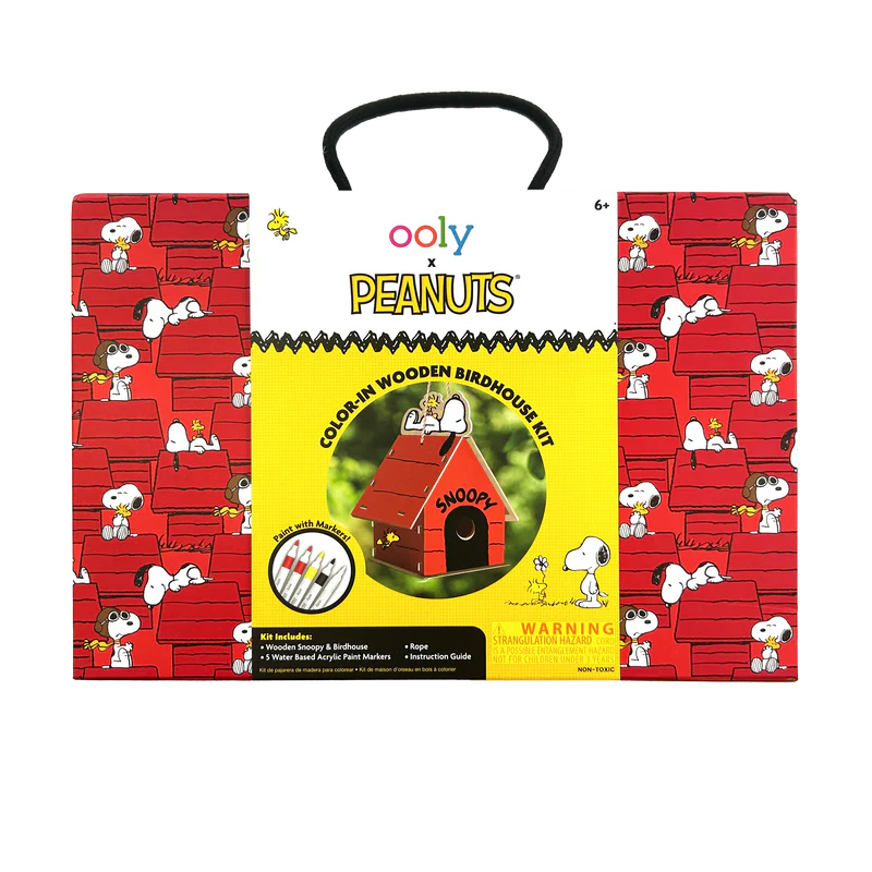 OOLY x Peanuts: Color-in' Wooden  Birdhouse Kit