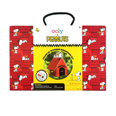 OOLY x Peanuts: Color-in' Wooden  Birdhouse Kit