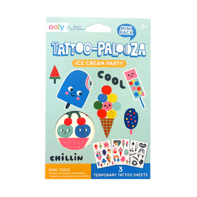 Tattoo-Palooza x Suzy Ultman: Temporary Tattoos Mini Pack - Ice Cream Party