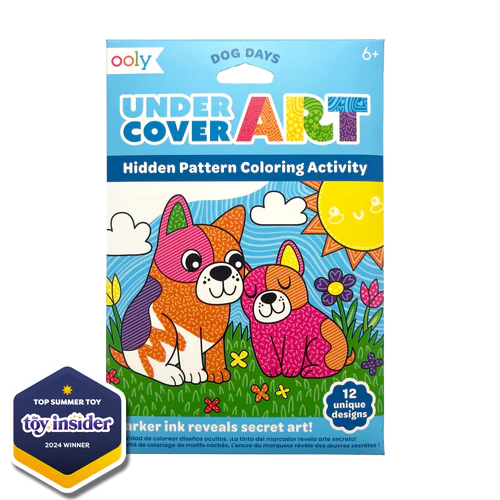 Undercover Art Hidden Pattern Coloring Activity Art Cards - Dog Days