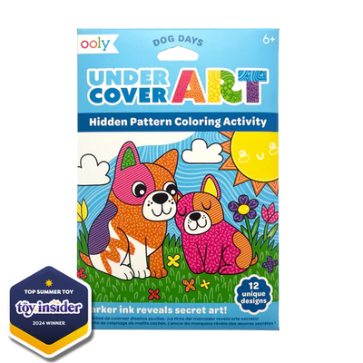 Undercover Art Hidden Pattern Coloring Activity Art Cards - Dog Days