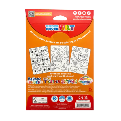 Undercover Art Hidden Pattern Coloring Activity Art Cards - Smitten Kittens