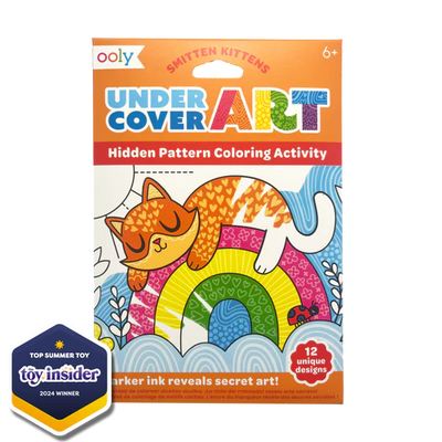 Undercover Art Hidden Pattern Coloring Activity Art Cards - Smitten Kittens