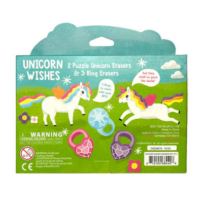 Unicorn Wishes: Scented Erasers (Set  of 5)