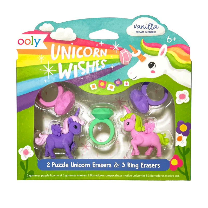 Unicorn Wishes: Scented Erasers (Set  of 5)