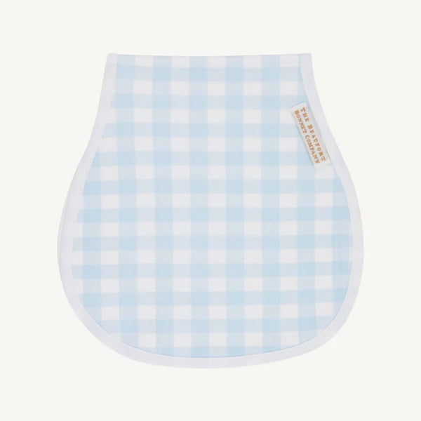Buckhead Blue Gingham Oopsie Daisy Burp Cloth