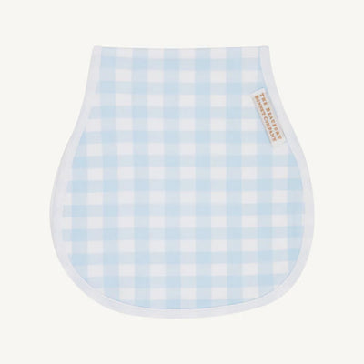 Buckhead Blue Gingham Oopsie Daisy Burp Cloth