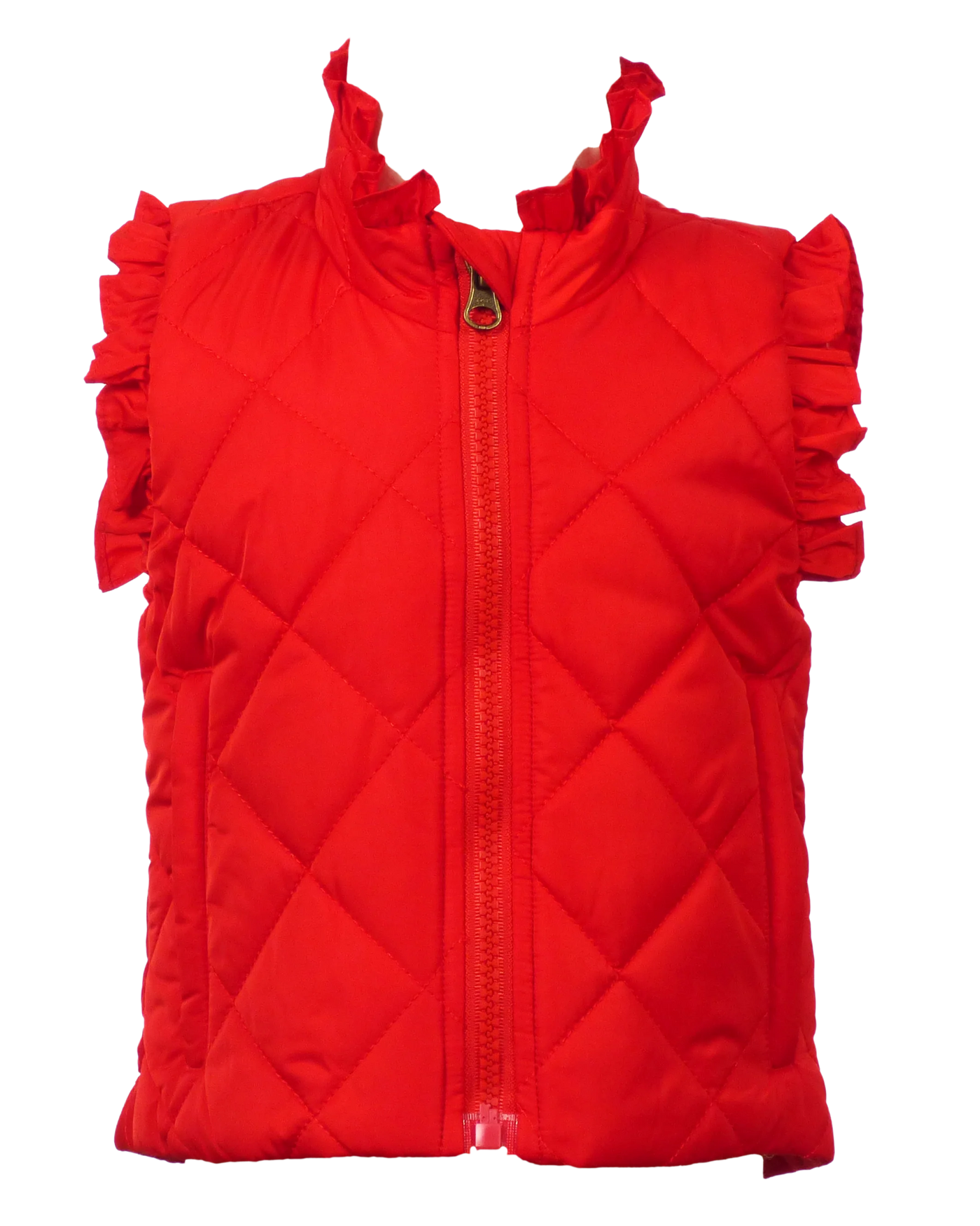 Cardinal Red Vera Vest with Ruffles