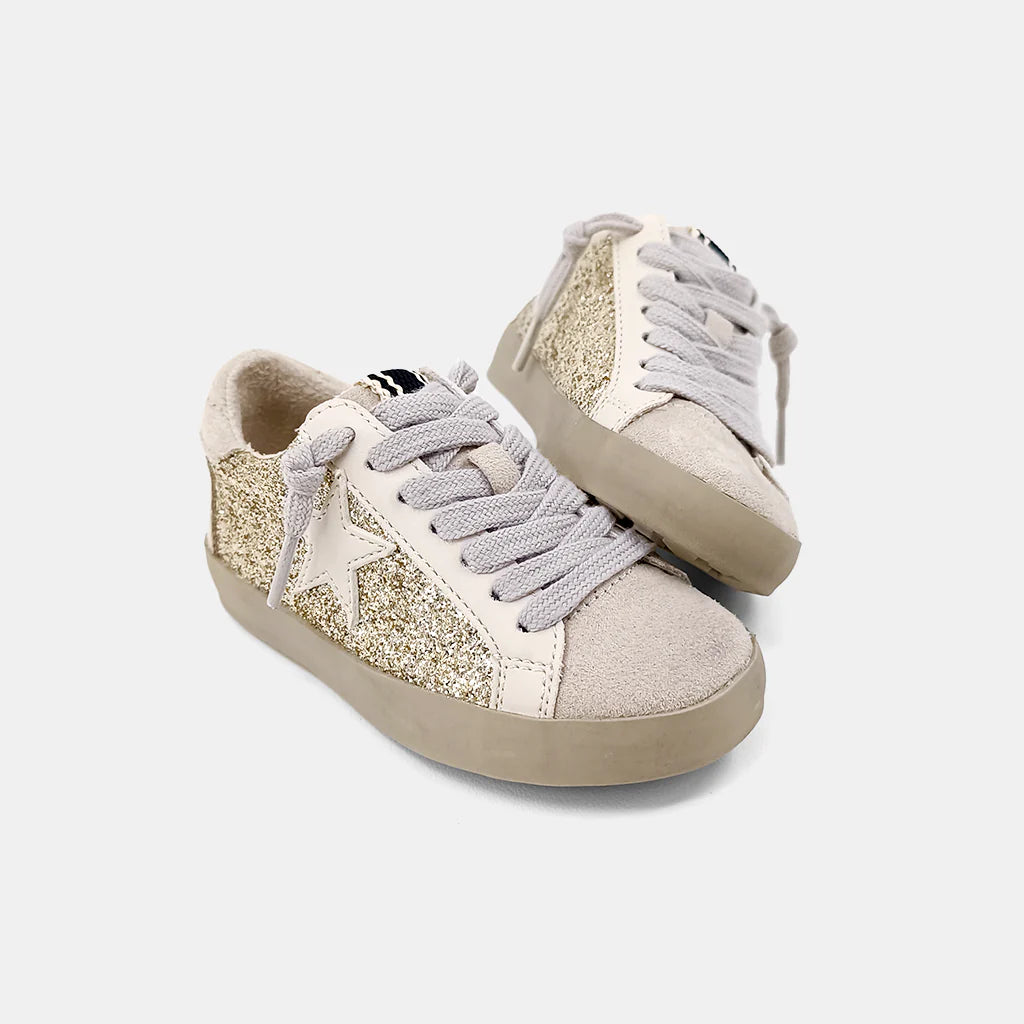 Gold Glitter Paula Toddlers Sneakers