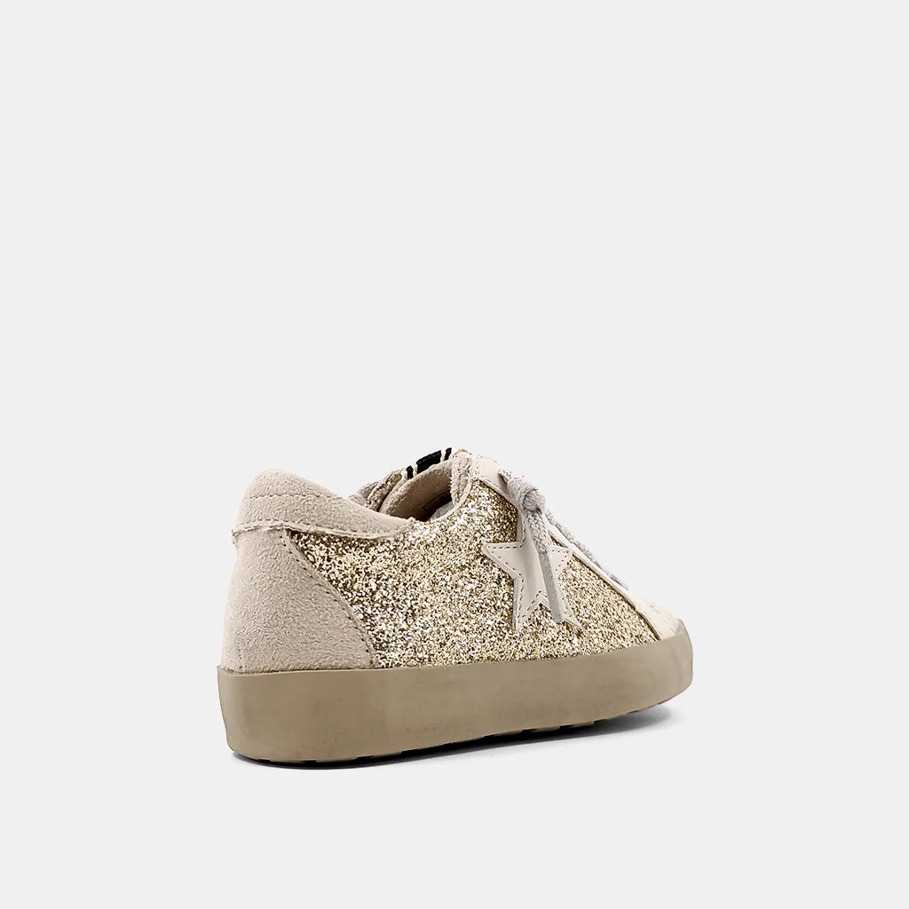 Gold Glitter Paula Toddlers Sneakers