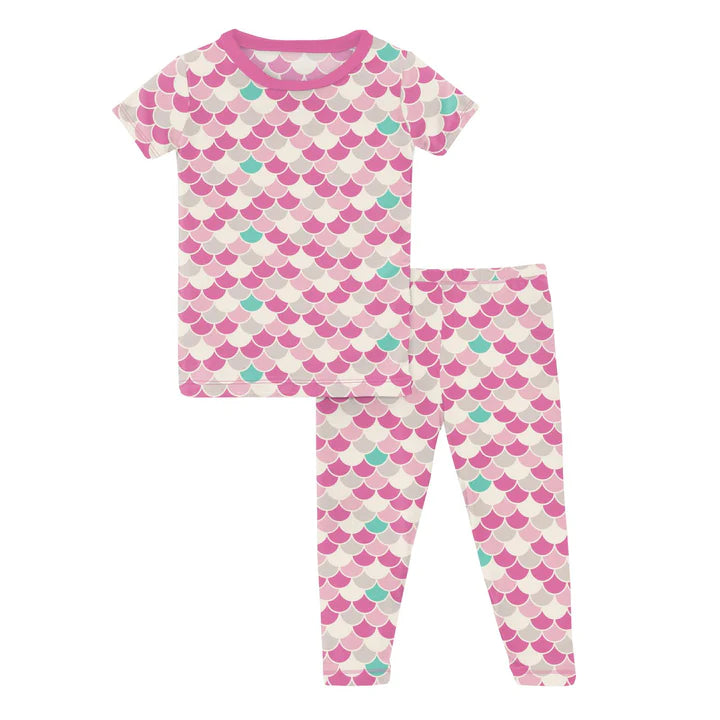 Tulip Scales Print Short Sleeve Pajama Set