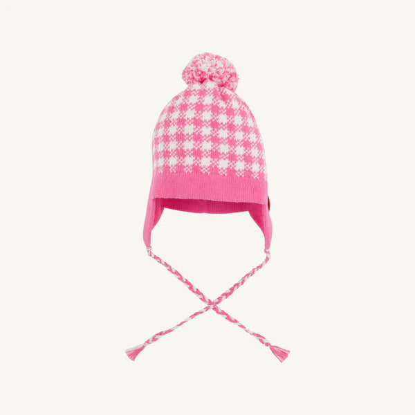 Hamptons Hot Pink Gingham with Palmetto Pearl Parrish Pom Pom Hat