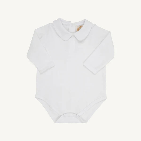 Worth Avenue White Peter Pan Collar Shirt & Onesie (Long Sleeve Pima)