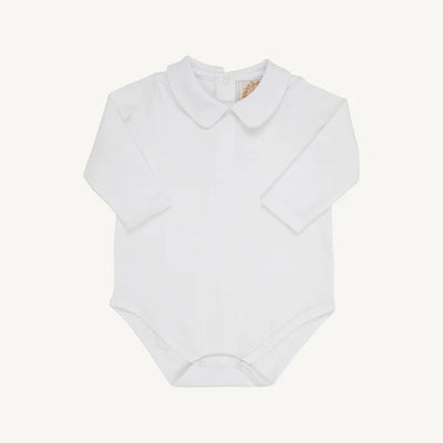 Worth Avenue White Peter Pan Collar Shirt & Onesie (Long Sleeve Pima)