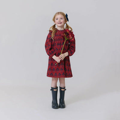 Jaipur Dress - Red Autumn Strawflower
