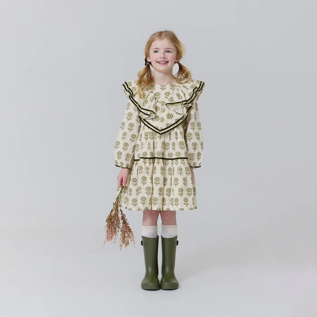 Raphaela Dress - Olive Rose Floral