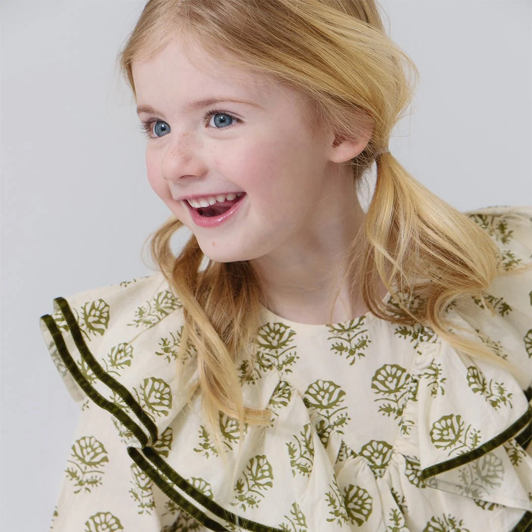 Raphaela Dress - Olive Rose Floral