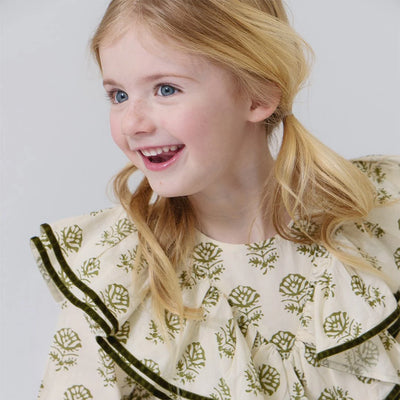 Raphaela Dress - Olive Rose Floral