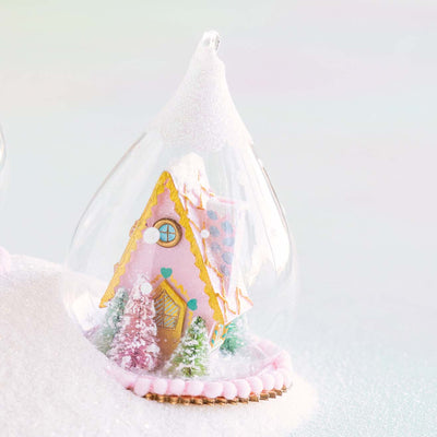 Gingerbread Cottage Dome Ornament