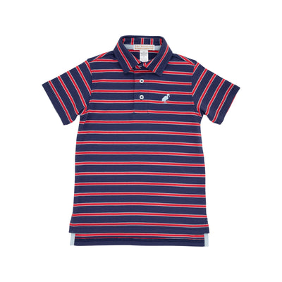 Richmond Red, Nantucket Navy and Buckhead Blue Stripe Prim and Proper Polo