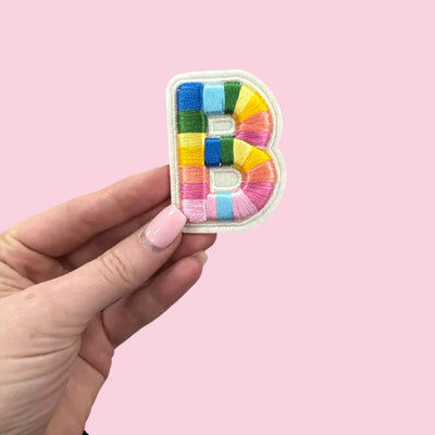 Rainbow Letter Stick On Patches