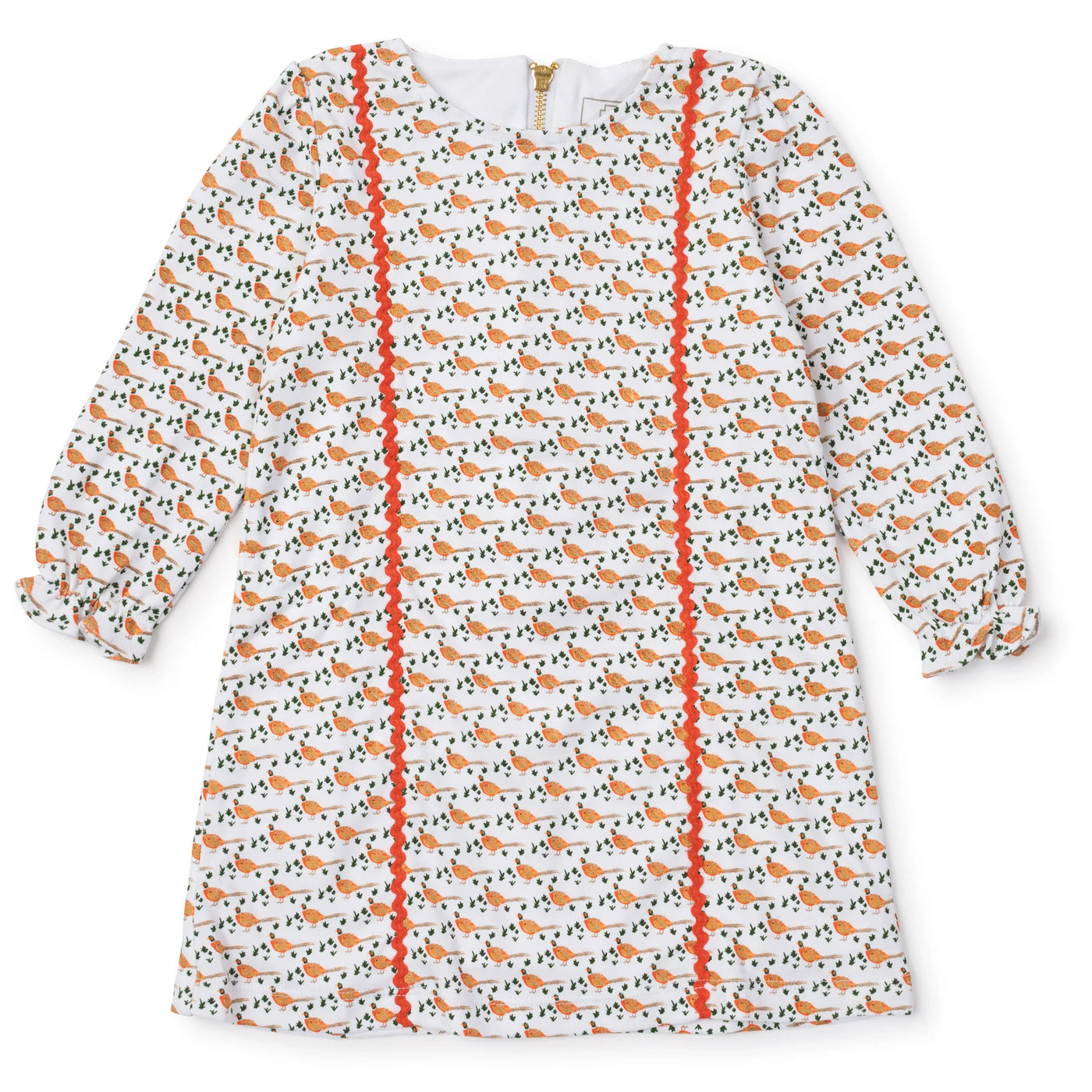 Pheasants Reece Ric Rac Pima Cotton Dress
