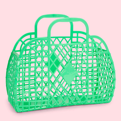 Small Retro Basket- Green