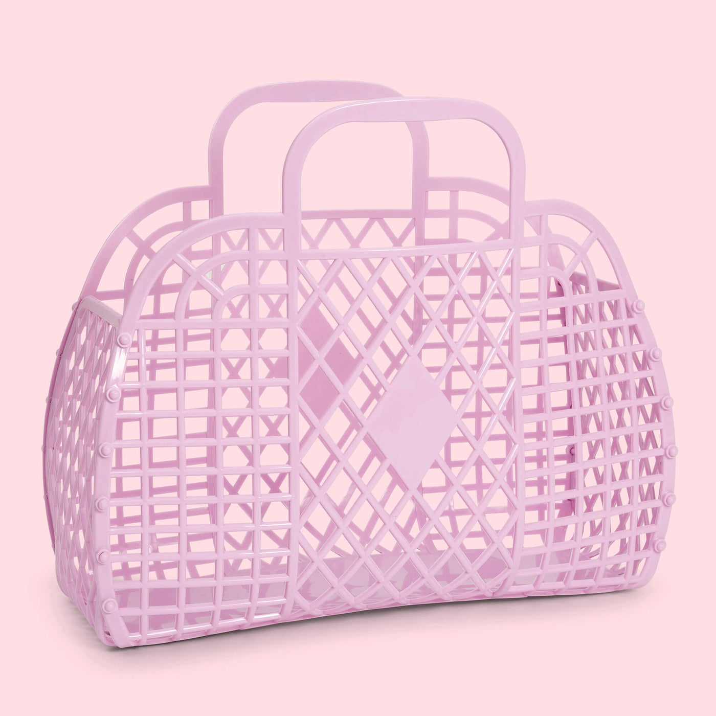 Large Retro Basket- Lilac