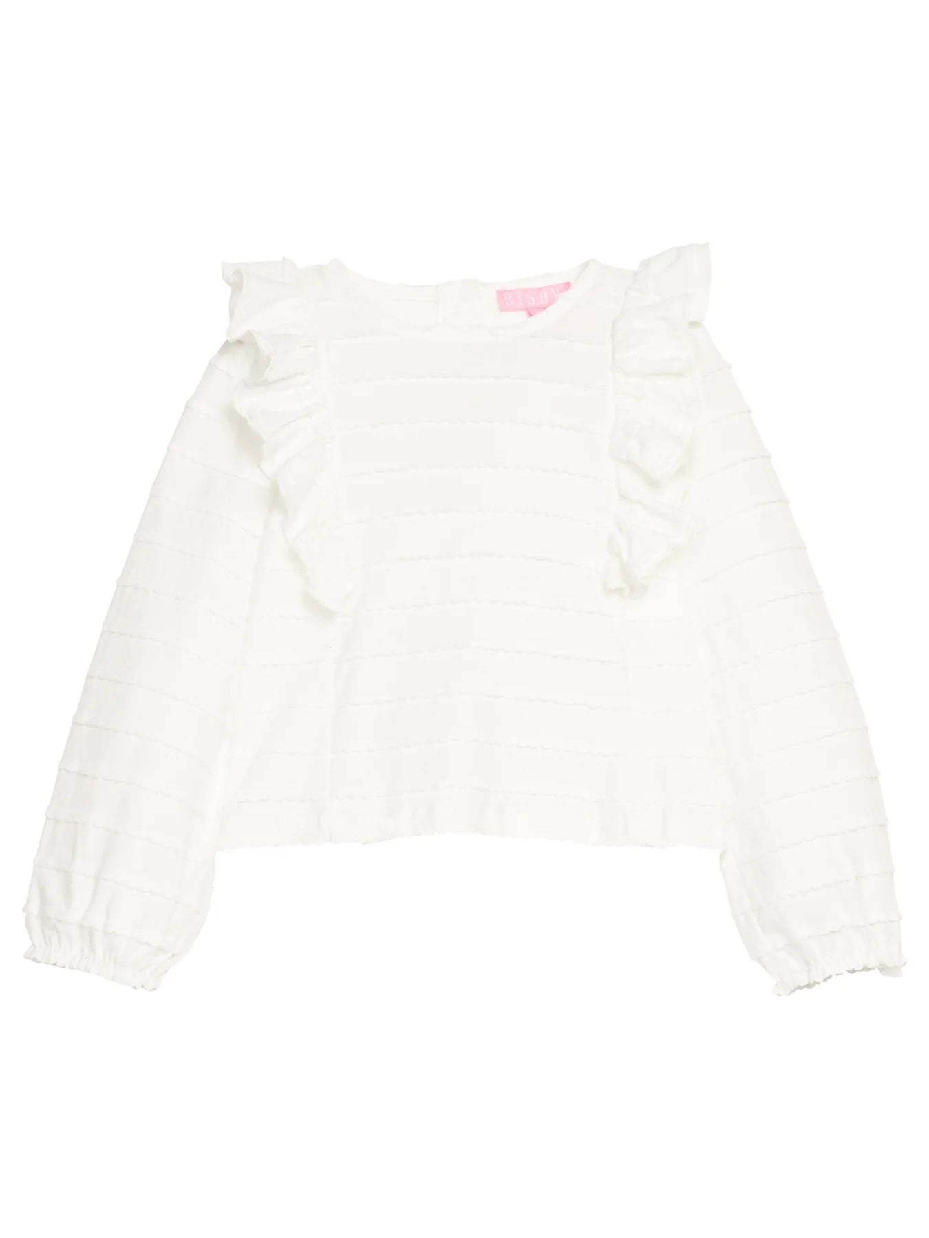 Ruffle Blouse - White Scallop