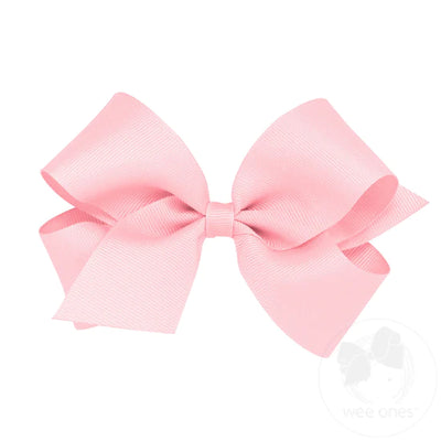 Medium Classic Grosgrain Hair Bow- Plain Wrap (7 Color Options)