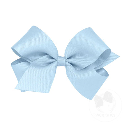 Medium Classic Grosgrain Hair Bow- Plain Wrap (7 Color Options)