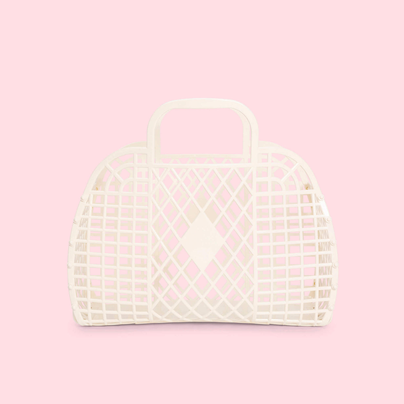 Small Retro Basket- Cream