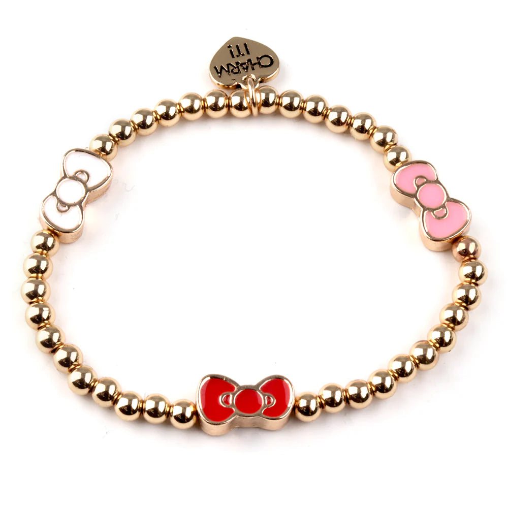 Gold Hello Kitty Bow Tie Bracelet