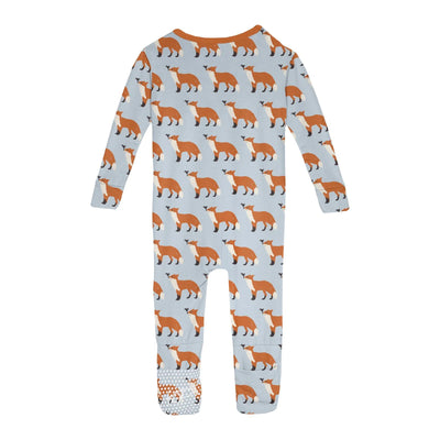 Illusion Blue Fox & The Crow Print Convertible Sleeper with Zipper