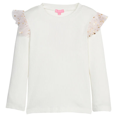 Sadie Top - Pink & Gold Sparkle Stars