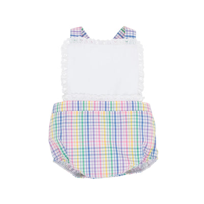 Colored Pens Plaid Sally Sunsuit