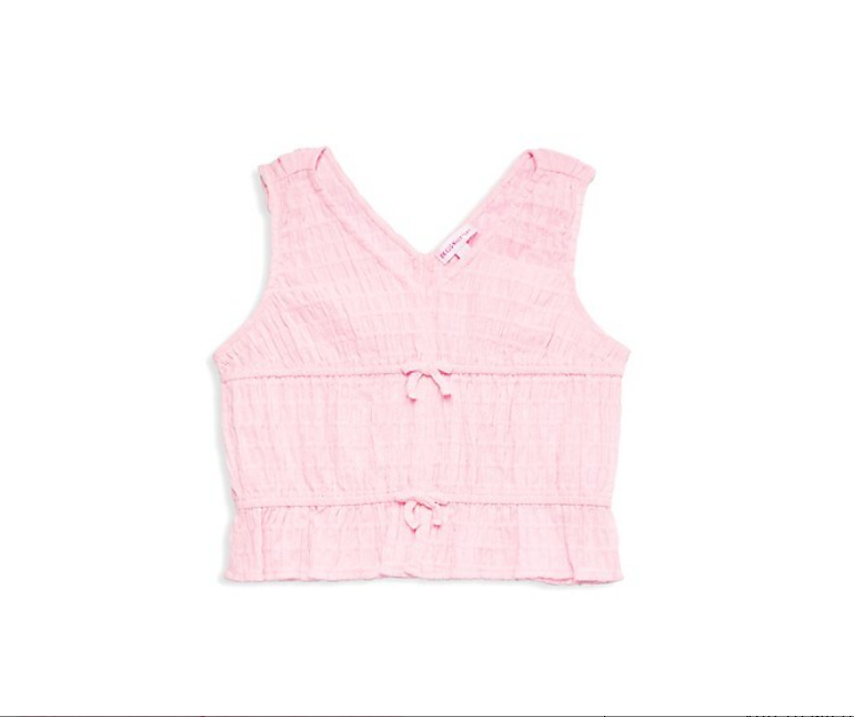 Pink Tank with Bow Detailing