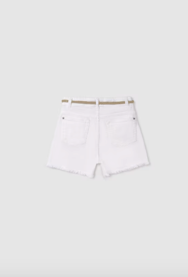 Off White Belted Shorts-  Better Cotton