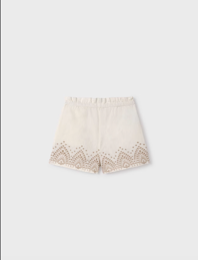 Embroidered Shorts, Cinnamon