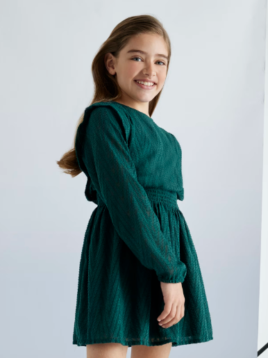 Pine Chiffon Dress