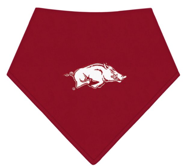 Arkansas Razorbacks Solid Bandana Bib