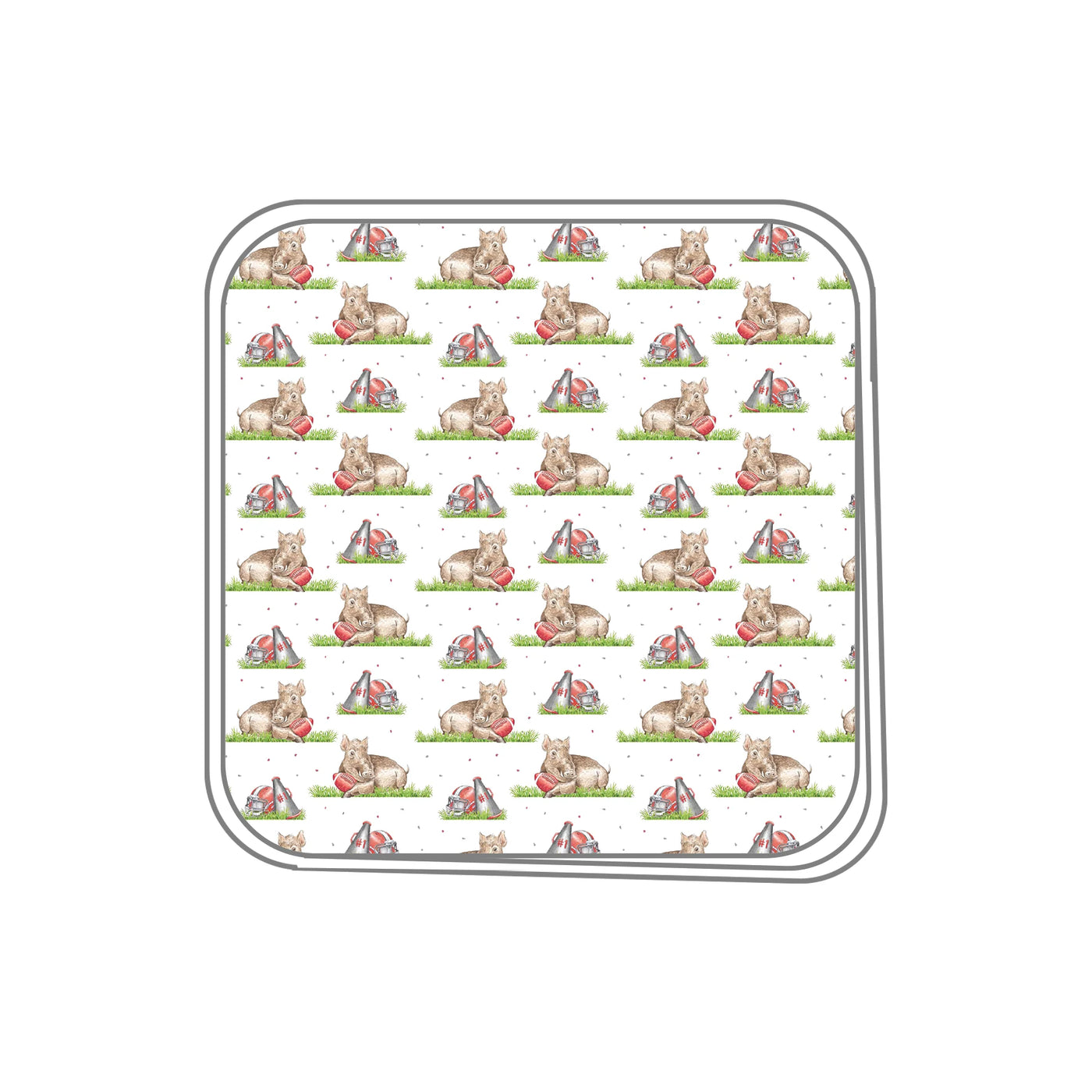 Mascot Mania in Arkansas Organic Cotton Swaddle Blanket